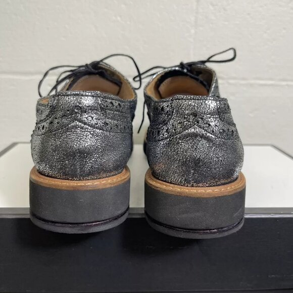 LLOYD METALLIC SILVER DRESS LOAFERS WOMEN'S SIZE 8.5 - Picture 6 of 9